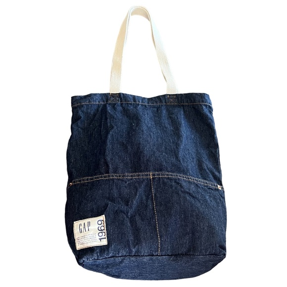 GAP Handbags - GAP 1969 Denim Tote Shoulder Bag Vintage Style Jean Purse Excellent Condition